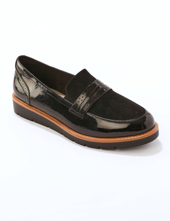 Mocassins bi-matière (noir) Mocassins bi-matière (noir)